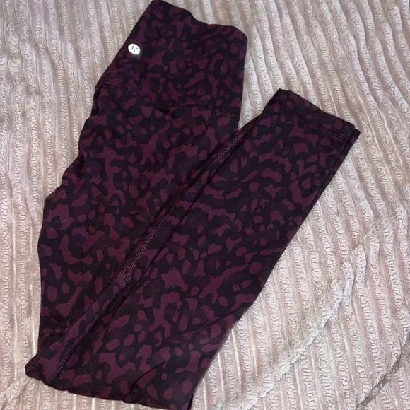 Lululemon Align Pant II 25" Formation Camo Dark Adobe Multi, size 4.